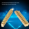 Brass Terminal Blocks,10pcs 10-Hole Electrical Distribution Wire Screw Terminal Brass