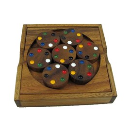 Circles Color Match Brain Teaser Wood Puzzle