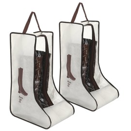 2 Pcs Clear Boot Storage Bag,Plastic Tall Boot Bag,Shoe Bags for Travel,Clear Shoe Bags for Tall Boot Storage,Boot Bags for Cowboy Boots,Waterproof & Dustproof Boot Bags for Travel,Boot Bag Equestrian
