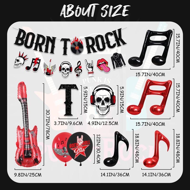 Music Theme Decoration Balloons (Rock and Roll)