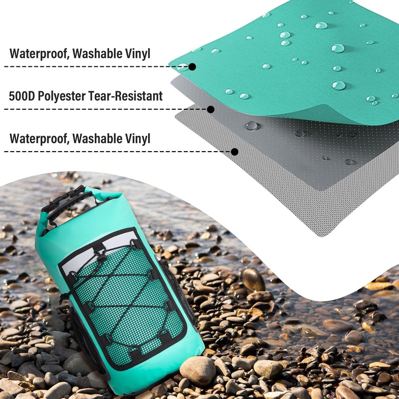 Pimoys Dry Bag, 25L Waterproof Backpack, Dry Bags Kayak for