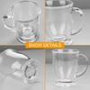 Accguan 15oz/450ml Glass Coffee Mugs with Handles Set of 6