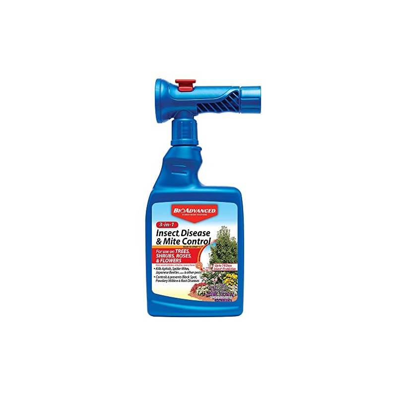 BioAdvanced 3-in-1 Insect Disease and Mite Control I, Ready-to-Spray, 32