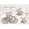 TROTH FASHION Metal Antique Silver Plated Hair Clips Women, Crystal