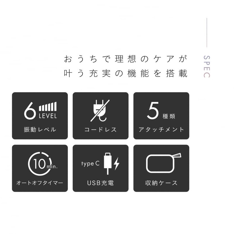 Alinco MCB020N Body Shaping Gun, Cordless, Attachment, 6 Levels of