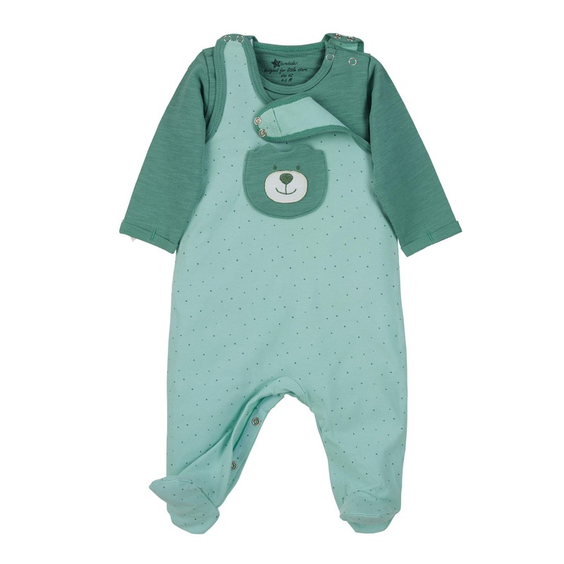 Sterntaler Unisex Baby Romper Set Jersey Ben Rompers Dark Green