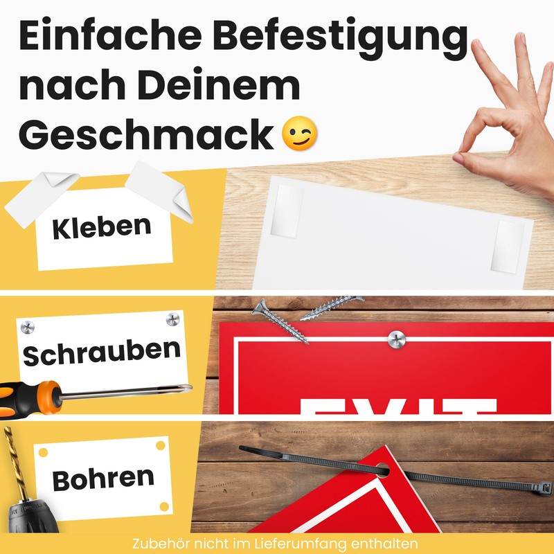 DankeDir! Exit exit sign, 30 x 20 cm, gift idea,