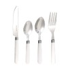 White Silverware Set for 6 Durable Stainless Steel Flatware Set