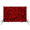 7x5ft Red Rose Floral Backdrop Rose Flowers Wall Background for