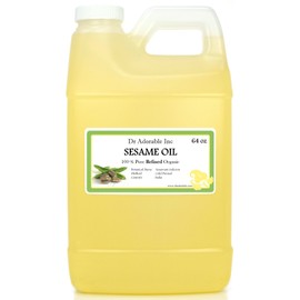 DR.ADORABLE 64 oz Premium Refined Sesame Seed Oil 100% Pure Organic Cold Pressed Best Fresh