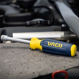 VACO VAC7071 7-Piece Metric Hex Nut-Driver Set, Hollow Shaft, Magnetic, Laser Etched Sizes 5-13 mm