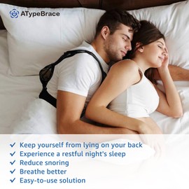 Side-Sleeping Trainer for Side Sleep, Anti Snoring Solution, Stop Snoring and Reduce The Risk for Sleep Apnea,Black