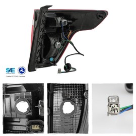 AKKON - Fit 2011 2012 2013 2014 2015 Ford Explorer LED Tail Light Rear Brake Lamp OE Style Assembly Red Clear Lens Driver Left Side