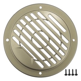 ACROPIX Universal 3" Car Speaker Grills Cover Round 3 Inch Audio Speaker Subwoofer Guard Protector Case with Mounting Screws ABS Khaki - Pack of 1