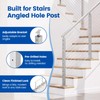 Muzata Stair Cable Railing Post 42 Inch for 25-35 Degrees