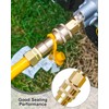 WMJNH 1/2 Inch Natural Gas Quick Connect Fittings Kit, Solid