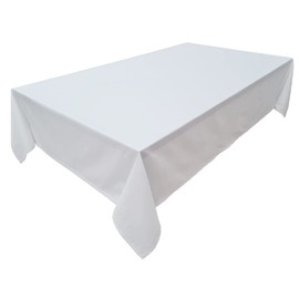 High-Quality Tablecloth, Table Linen, 100% Cotton, Concept Collection, Choice of Colours and Sizes (Tablecloth - 120 x 160 cm, White)