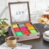handrong Tea Box Organizer - Rustic Tea Bag Storage,Teas Bag