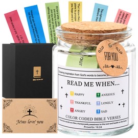 Bible Verse Jar(KJV) - Christian Gifts, Birthday Gifts For Women, Christmas & Mother's Day For Women, Men, Mom, Dad, FriendGift - Prayer & Hope Jar