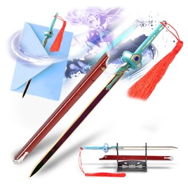 Sword Art Online Letter Opener in Shape of the Sword Flashing Light by Yuuki Asuna with Sheath and Stand, High Quality Material, Miniature Sword, Gift for Collectors and Fans