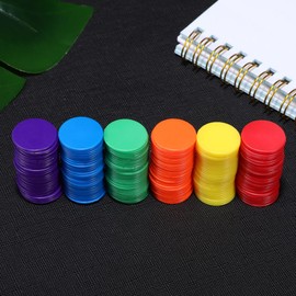 ibasenice180 Fichas De Bingo AcríLicas En 6 Colores - Marcadores para Juegos De Mesa Y Actividades didáCticas De Contar Y Clasificar