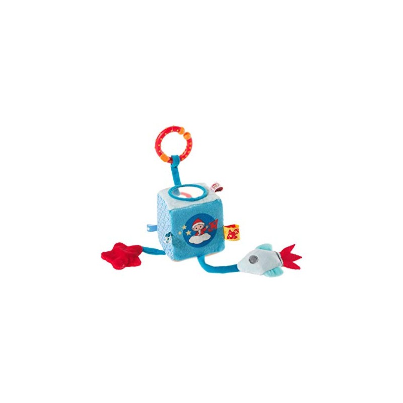 Unser Sandmännchen 658271 Activity Plush Cube, Blue, 64 g