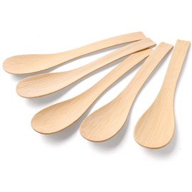 Bamboo Cutlery -200PK Bamboo Soup Spoon 6.7" Disposable Compostable Spoons 100% Biodegradable Renewable Natural Travel Cutlery for Party/Camping