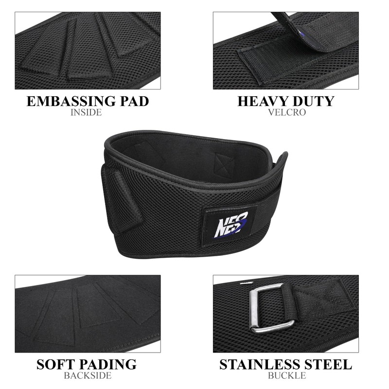 Meida Fitness Weightlifting Back Support for Men and Women, Black