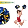 Lovecheer 2PCS Pom Poms Cheerleading Blue and Gold Metallic Cheer