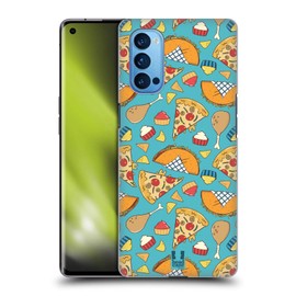 Head Case Designs Pizza Und Taco Fast Food Muster Harte Rueckseiten Handyhülle Hülle Huelle kompatibel mit Oppo Reno 4 Pro 5G