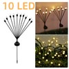 4 Pack 6 LED Solar Firefly Garden Lights with Warm