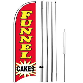 Funnel Cakes - Windless Feather Swooper Flag Banner Sign Kit rb-h