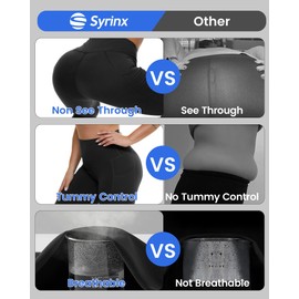 3 Packs Leggings with Pockets for Women, Soft High Waisted Tummy Control Workout Yoga Pants