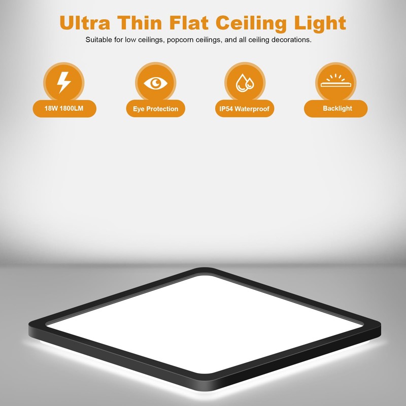 LEZOE LED Ceiling Light 18 W, 1800 lm Ceiling Light