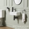 Small Wall Mount Bathroom Vessel Sink, QISHKA 15.5" X 8.5"