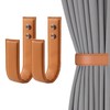 OCIOLI Modern Black Curtain Tiebacks 2 Pack - Wall Mount