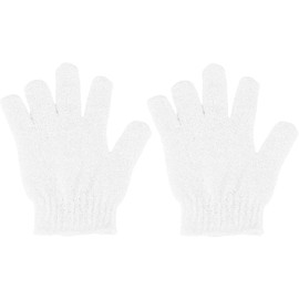 2 Guantes De Ducha Exfoliantes Para Hombre Y Mujer (Blancos, 2 Unidades)