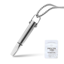 atnayo Breathing Necklace with Resistance, Flavoured Breathlace 2.0 with Resistance Filter for Stress Relief & Breathing Exercises (Silver)