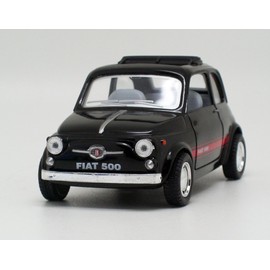 Kinsmart 1/24 FIAT Fiat 500 Pull Back Car (Black)