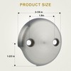 Two-Hole Bathtub Overflow Face Plate, Universal Bathtub Overflow Drain Face