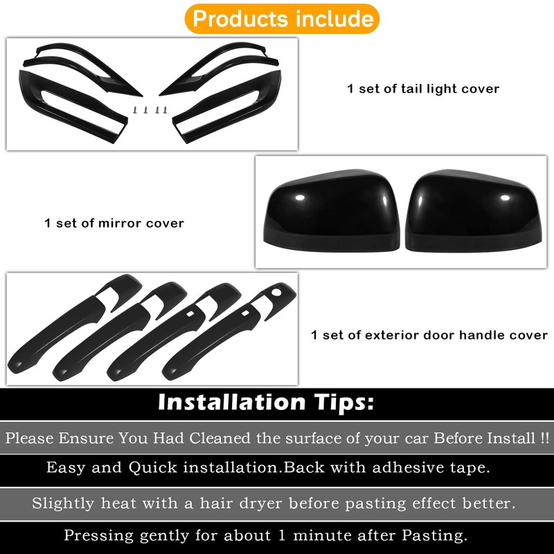 Tail Light Lamp Cover & Mirror Covers & Door Handle
