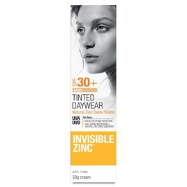 Invisible Zinc Anti-Ageing Facial Moisturising Sunscreen SPF 30+ (Tinted LIGHT) 50g