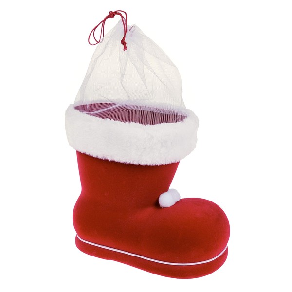 Idena Flocked Santa boots.
