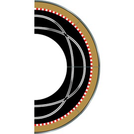 Scalextric C8510 Track Extension Pack - 2x Racing Curves Borders- Barriers, Large, Multi-colored
