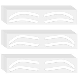 60 Pcs Eyebrow Stencil Stickers Disposable Adhesive Eyebrow Template Sticker for Shaping Airbrush Eyebrow Tape Shaper Template for Women Tinting Makeup