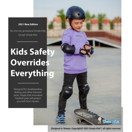 Simply Kids Equipo de Protección para Patinar I Rodilleras y Coderas para Niño, Niña, Mujer I Protecciones para Patinar I Rodilleras para Patinar, Bicicleta, Patinaje I Muñequeras para Patinar (Negro, M)