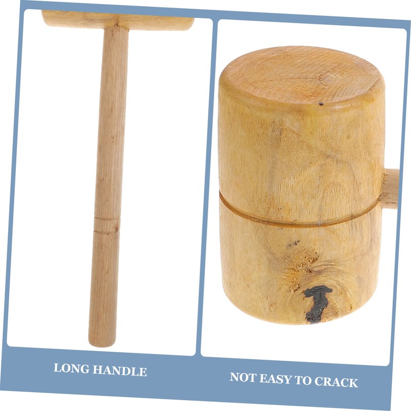 TEHAUX Hammer Smooth Handle Carpenter Mallet Durable Woodworking Tool for