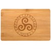 Samunshi® Wooden Board with Engraving Triskele Runes Made of Bamboo