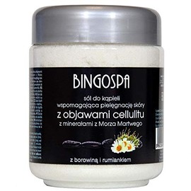 Bath Salt Skin Care for Cellulite Symptoms, with Dead Sea Minerals, Peat and Chamomile 550 g BINGOSPA