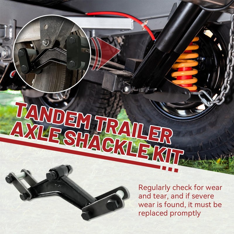 SENKEYFE Trailer Shackle Kit, Heavy Duty Tandem Trailer Axle Shackle